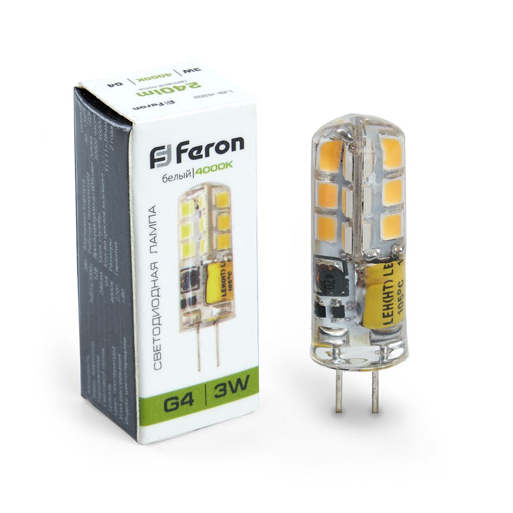  светодиодная Feron LB-422 G4 3W 12V 4000K | Артикул 25532