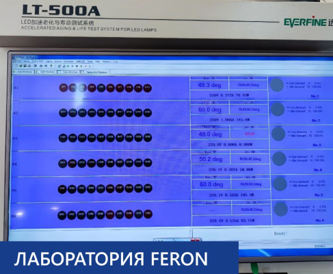Лаборатория Feron. Система ускоренного старения светодиодов LT-500A
