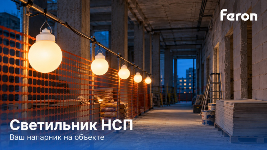 На стройке светильникам тоже достаётся