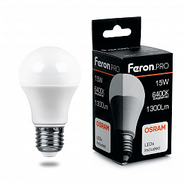Лампа светодиодная Feron.PRO LB-1015 Шар E27 15W 175-265V 6400K