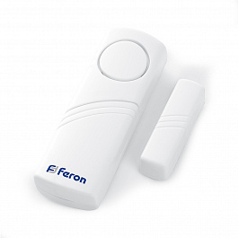 Звонок-сигнализация дверной беспроводной Feron 007-D Электрический 1 мелодия белый с питанием от батареек 