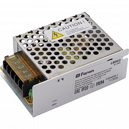 Трансформатор электронный для светодиодной ленты 30W 12V (драйвер), LB002 FERON