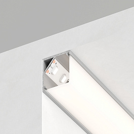 Профиль алюминиевый угловой квадратный, серебро, CAB281