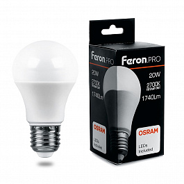 Лампа светодиодная Feron.PRO LB-1020 Шар E27 20W 2700K 