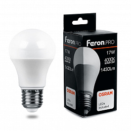 Лампа светодиодная Feron.PRO LB-1017 Шар E27 17W 175-265V 4000K