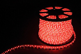 Дюралайт светодиодный Feron LED-F3W 3-х жильный , красный 2,88Вт/м 72LED/м 50м 220V 