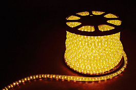 Дюралайт светодиодный Feron LED-F3W 3-х жильный , желтый, 2,88Вт/м 72LED/м 50м 220V 
