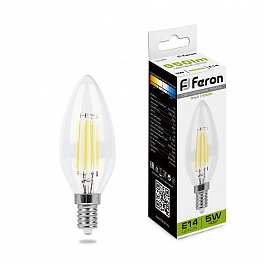 Лампа светодиодная Feron LB-58 Свеча E14 5W 230V 4000K