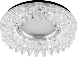 Светильник встраиваемый с белой LED подсветкой Feron CD2540 потолочный MR16 G5.3 прозрачный