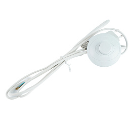 Сетевой шнур (с ножным выключателем) белый, DM106