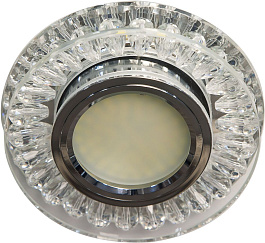 Светильник встраиваемый с белой LED подсветкой Feron C1015MO потолочный MR16 G5.3 прозрачный